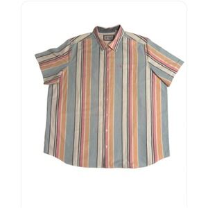 Penguin 3XLT Stripes 36" L 62" Chest Short Sleeves‎ Button Down Pocket